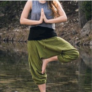 BUDDHA PANTS // green harem pants
